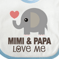 thumbnail image 4 of Inktastic Mimi and Papa Love Me Elephant Boys or Girls Baby Bib, 4 of 4