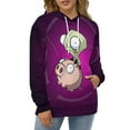 thumbnail image 5 of Invader Zim Hoodie 3D Print Pullover Hooded Long Sleeve Sweatshirts Tops Blouse with Pocket for Mens Womens, 5 of 8
