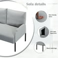thumbnail image 5 of Gewnee 45.7”Small Modern Loveseat Couch,Fabric Upholstered 2-seater Sofa for Apartment or Small Living Room(Light Gray), 5 of 8