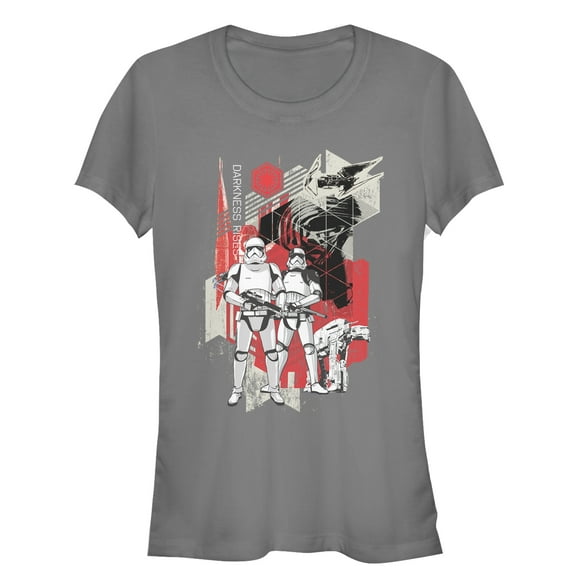 Junior's Star Wars The Last Jedi Darkness Rises  Graphic Tee Charcoal 2X Large