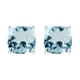 thumbnail image 2 of Sterling Silver with Natural Aquamarine Stud Earring, 2 of 4