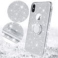 thumbnail image 2 of SOGA Diamond Bling Glitter Cute Phone Case with Kickstand Compatible for iPhone Xs Max Case, Rhinestone TPU Bumper with Magnetic Ring Stand Girls Women Cover for Apple iPhone Xs Max 6.5 [Silver], 2 of 5