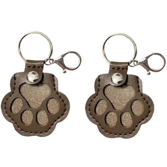 Dog Storage Keychain for Dog Cat Paw Shaped Keychain, Pet Hair Keepsake Keychains, Cute Leather Paw Keychains, Pet Memorial Gifts for Bag Purse Paw Charm Key Holder