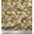 thumbnail image 1 of Soimoi Japan Crepe Satin Fabric Juice & Fruits Watercolor Print Fabric by Yard 42 Inch Wide, 1 of 1