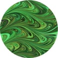 thumbnail image 1 of Ahgly Company Machine Washable Indoor Round Transitional Deep Emerald Green Area Rugs, 3' Round, 1 of 7