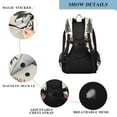 thumbnail image 4 of FORMRS Unisex School Backpack 17" Student Travel Bag with Laptop Compartment, Beige Christmas Plaid, 4 of 7