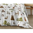 thumbnail image 2 of Sweet Jojo Designs Watercolor Woodland Forest Animals Green Brown White Full/Queen Bed Comforter 3 Piece Bedding Set - 3 Piece, 2 of 6