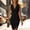 Black, variant on Short Dress Graduation Dress 2026 Summer Solid Color V Neck Button Down Breathable Regular Fit Shirred Dress for Travel and Holiday