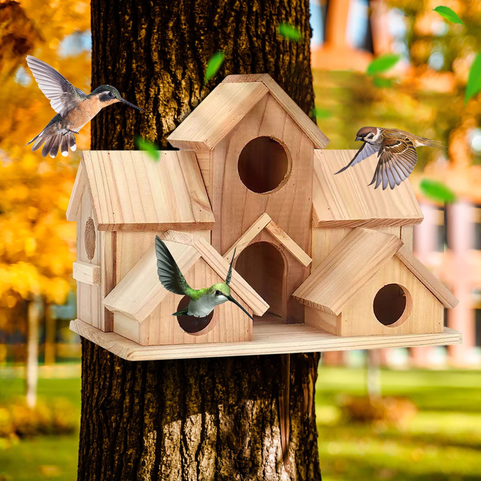 Stijggn Bird Feeder Durable Outdoor Hanging, Easy to Clean, Metal Mesh Ventilated, Bird Watching Gift & Garden Decor for Cardinals, Bluebirds & Wild Birds