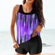 thumbnail image 2 of Modesto Trajes de Baño para las Mujeres Multicolor Gradiente Impresión de Espalda Recorte, Pantalones Cortos de Cintura Alta Y Sling Top para la Playa, la Piscina Y las Vacaciones, 2 of 6
