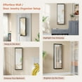 thumbnail image 5 of 43.5 ″ Full Length Mirror with Storage, 3 Lights Adjustable & Wall/Door Mount | Space-Saving Cabinet for Bedroom, Closet or Entryway Jewellery Organizer (Brown), 5 of 18