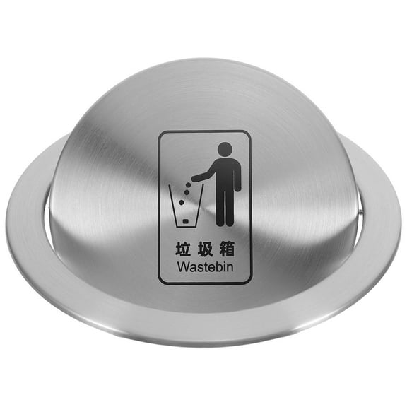 Niceauty Stainless Steel Embedded Trash Chute Lid with Swing Flap for Kitchen Bathroom Countertop
