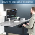 thumbnail image 4 of Large Height Adjustable Under Desk Keyboard Tray, 69cm x 28cm Slide-Out Platform Computer Drawer for Typing, Black, MOUNT-KB27HB, 4 of 8