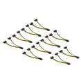 10pcs Sata Cable Dual 15pin to Graphics Card 6+2pin Graphics Card 8pin