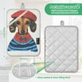 thumbnail image 6 of Yayeee Pot Holders Kitchen Heat Resistant with Pocket 7"x9.8" Cotton Oven Cooking Hot Pads, Cute Dog Artist, 6 of 7