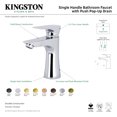 thumbnail image 4 of Kingston Brass LS4223XL Millennium One-Handle 1-Hole Bathroom Faucet with Push Pop-Up Drain in Brushed Brass, 4 of 4