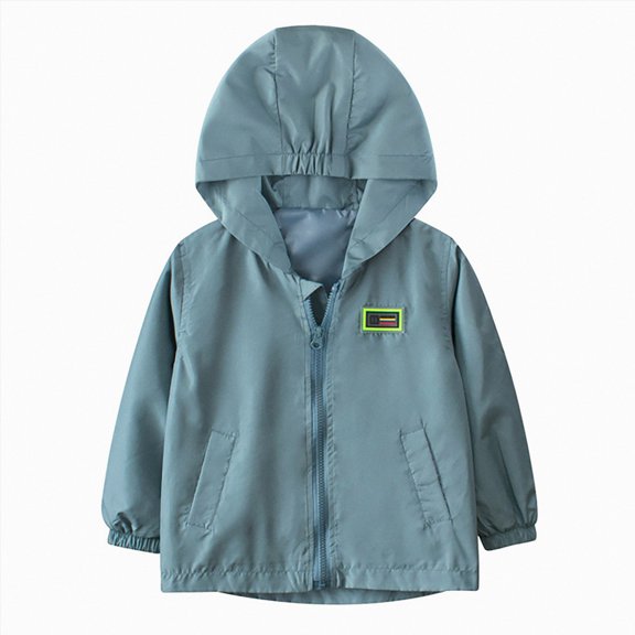Ymyiu Newborn Winter Coat Boys Fleece Jacket Lined Zip Up Hoodie Unisex Warm Fleece with Pockets Windproof Winter Coat Casual Outerwear 4T 5T(Blue, 4-5 Years)