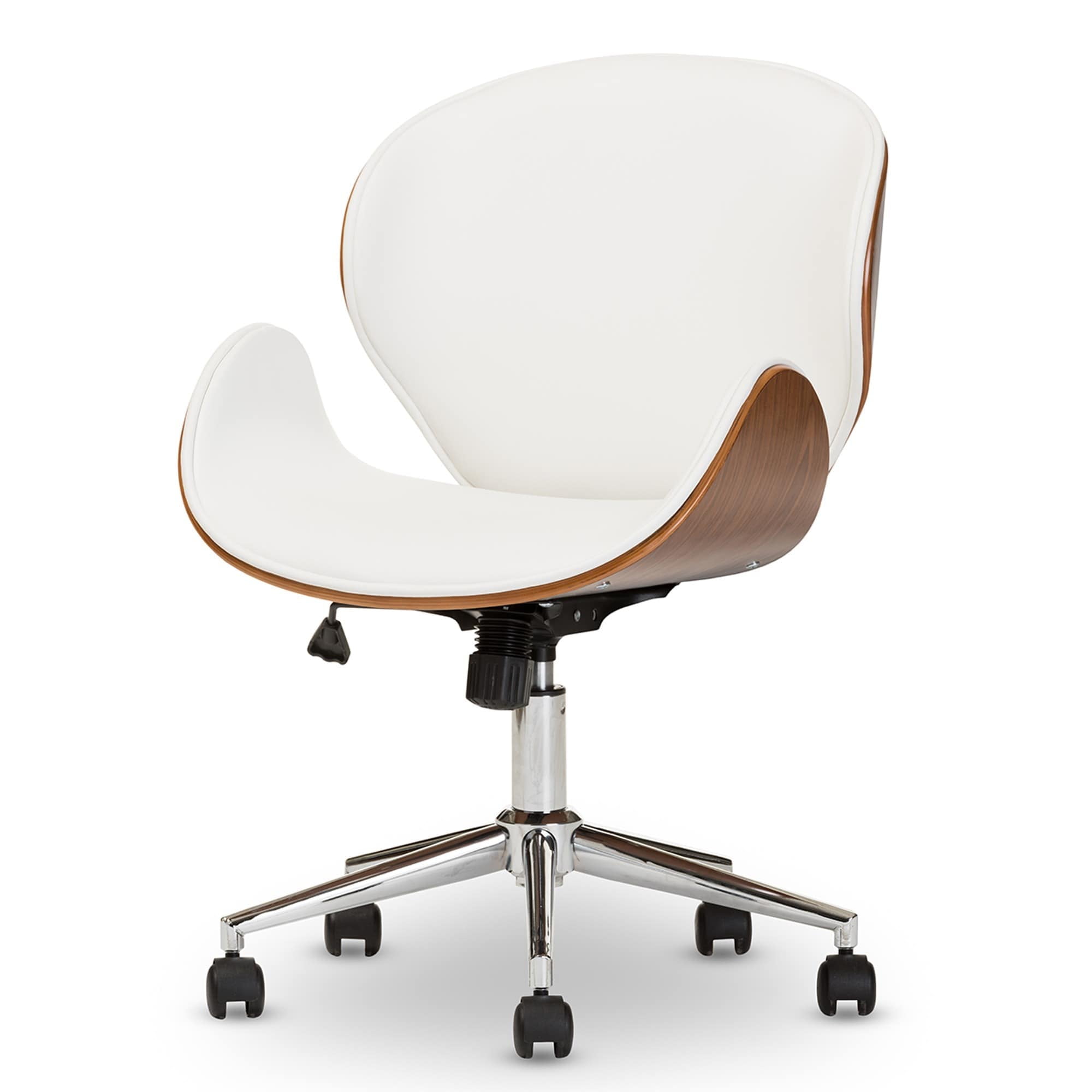 Baxton Studio Bruce Walnut Modern Office Chair And Baxton Studio Bruce Walnut Modern Office Chair And Black Com