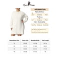 thumbnail image 6 of Unique Bargains Women's Plus Size Long Sleeve Knit Pullover Short Sweater Dresses 2X White, 6 of 6