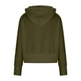 thumbnail image 6 of Mrat Lightweight Zip Sweatshirt Women Women Sweatshirt Pocket Long Sleeve Blouse Casual Hoodies Tops S-159 A-Green M, 6 of 8