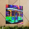 thumbnail image 6 of Trams at Sunset Glowing - Canvas, 6 of 10