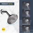 thumbnail image 3 of Wowow Single Handle 5-Spray Tub and Shower Faucet 1.8 GPM with High Pressure Showerhead in Brushed Nickel (Valve Included), 3 of 8