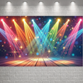 thumbnail image 4 of Colorful Lights Stage Lighting Banner Starry Design Concert Display Multicolor Beams Sparkling Effect Party Backdrop for Stage Performance Concert Event Music Festival, 4 of 8