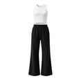 thumbnail image 2 of Cethrio Girls Cotton Linen Outfit Sets, Casual 2 Piece Sleeveless Kids' Summer Clothing Sets Black Size 5-6 T, 2 of 7