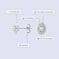 thumbnail image 2 of Diamond Stud Earring | 4 Carat IGI Certified Pear Shape Lab Grown Diamond Stud | 14K in White Gold | Solice Lab Diamond Halo Stud Earrings | Prong Setting | FG-VS1-VS2 Quality | Friendly Diamonds, 2 of 5