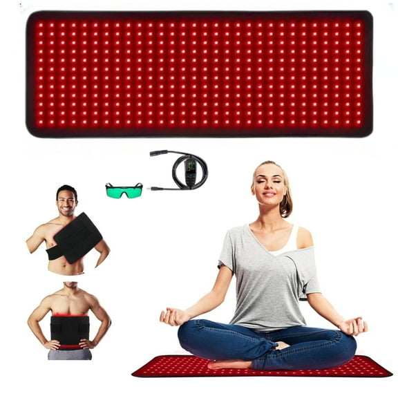 ManyFun 2025 NEW Red Light Pad for Body, 180W LED Red & Infrared Light Device Mat with 660nm & 850nm Wavelengths for Waist Back