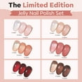 thumbnail image 4 of Modelones Jelly Nail Polish of 6 Colors Sheer Nude Mini Nail Polish Set Natural Jelly Red Pink Brown Colors Quick Dry Nail Polish Kit for DIY Valentine's Day Nail Art Salon Home Gift for Women Girl, 4 of 8
