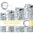 thumbnail image 6 of Blue Grey Botanical Blackout Curtains for Bedroom/Living Room, Thermal Insulated Kitchen Curtains, Spring Floral Summer Farmhouse Grommet Darkening Window Treatment Drapes 52"x63"x2, 6 of 8