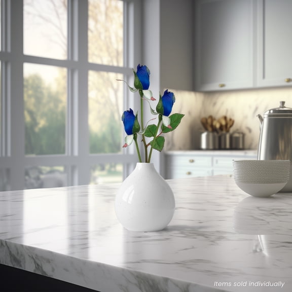 Allstate Single Long Stem Rose Bud Artificial Floral Spray - 23" - Royal Blue