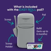Litter Genie Easy Roll Cat Litter Disposal Pail, Odor Control, Includes Refill Bags & Scoop