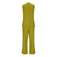 thumbnail image 5 of CHUMUD Womens 2 Pieces Set Lady Summer Casual Suits Vest Pants Elegant Waistcoat Going Out Business Office Work, 5 of 6