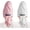 Pink & White, variant on Microfiber Hair Towel Wrap for Women, Quick Dry Hair Turban Towel with Elastic Band, Microfiber Plopping Towel for Curly Hair, Stocking Stuffers for Women (Pink)