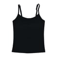thumbnail image 4 of Womens Tank Tops Ribbed Spaghetti Strap Bra Crop Tank Tops Summer Tops, 4 of 4