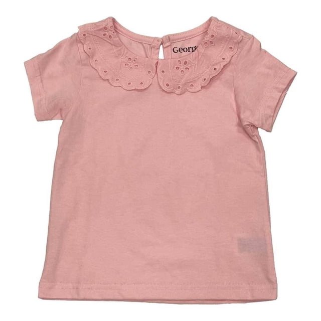 Playera George para Niña Liso Rosa Talla 1