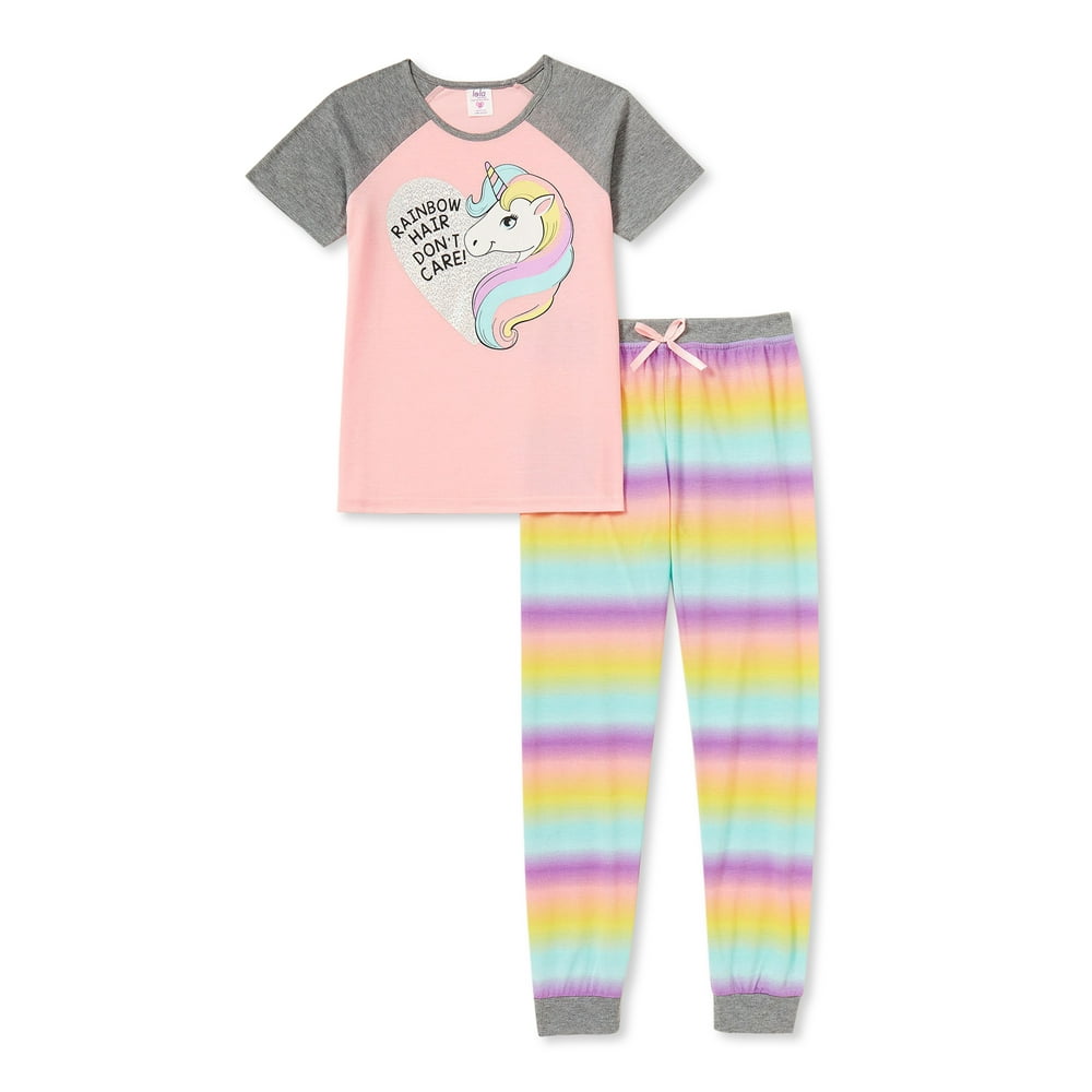 Laugh Out Loud Always - LOLA Girls Pajama Short Sleeve Set, 2-Piece ...