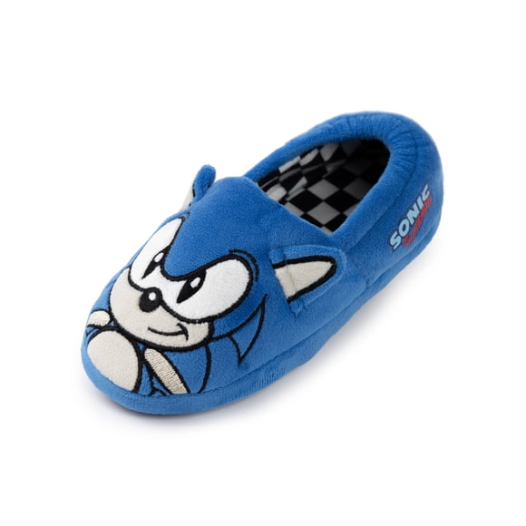 Pantuflas Infantiles Sonic The Hedgehog Azules de Peluche con Orejas 3D