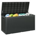 thumbnail image 2 of LHBcraft 120 Gallon Locking Deck Box,Waterproof Resin Outdoor Storage for Patio Furniture Cushions,Easy Assembly, 2 of 6