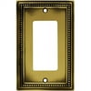 Brainerd Beaded Single Decorator/GFCI Wall Plate, Available in Multiple Colors