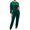 Green, variant on Lindreshi Womens Plus Size Pajama Sets Women's Casual Cutumn and Winter Solid Color Pullover Hooded Long Sleeve Shirt+Trousers Suit
