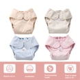 thumbnail image 6 of 3PCS Washable Cotton Baby Cloth Diaper Cover Reusable Baby Diapers Breathable Nappy Wrap Newborn Nappy Changing, 6 of 11
