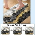 thumbnail image 5 of Black White Gray Gold Marble Super Absorbent Quick-Drying Bathroom Mat Rug, Rubber Non-Slip Bottoms, Easy to Clean,Ultra Thin Bathroom Rugs Fit Under Door and Bathtub(17×27.5Inch), 5 of 6