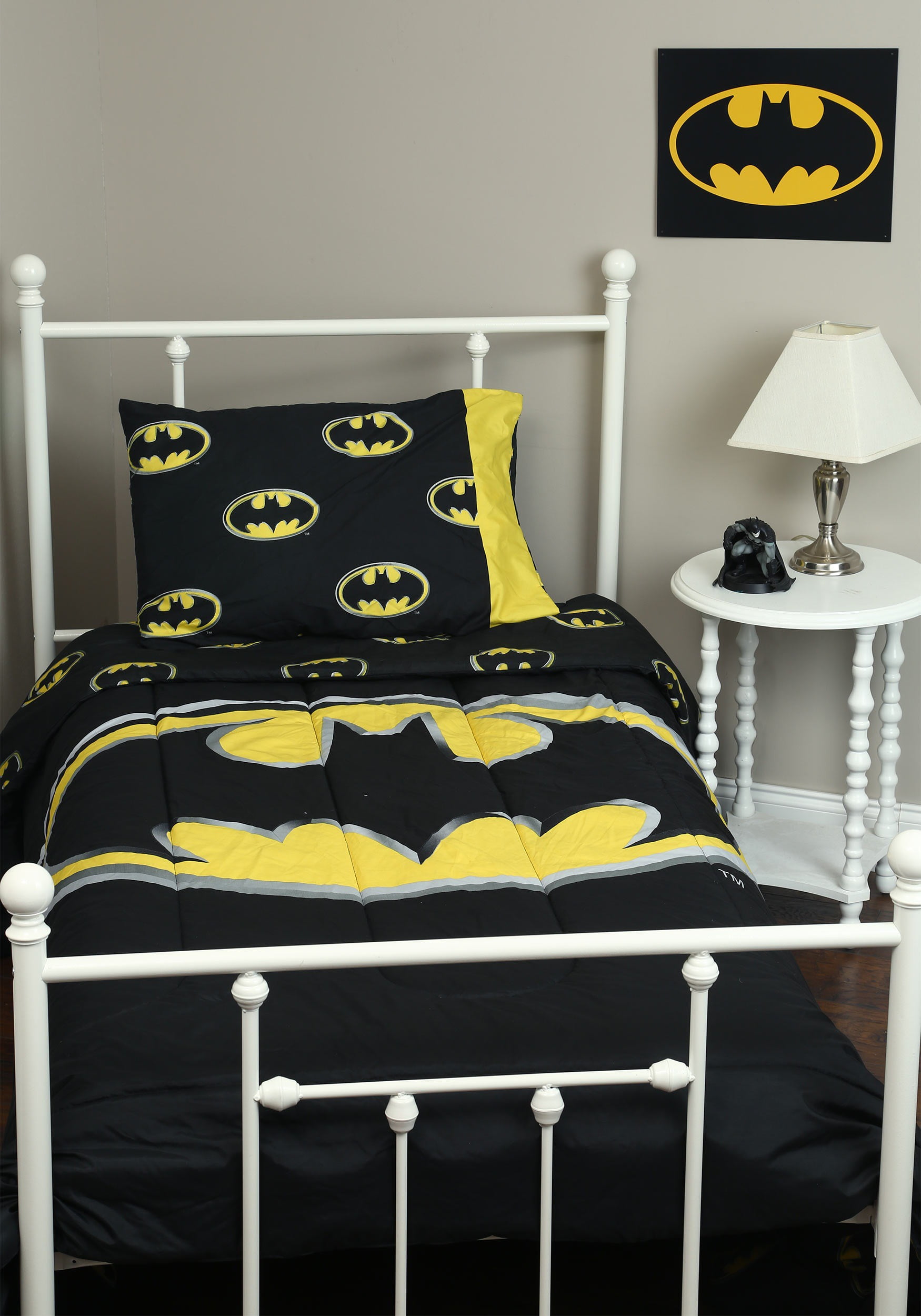 Batman Logo Queen 3pc Comforter Set Walmart Com Walmart Com