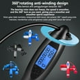 thumbnail image 2 of VONKY Skipping Rope Electronic Jumping Rope Adults Digital Counting Jumping Cord Indoor Outdoor Fitness Tool, Black Blue, 2 of 5