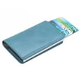 thumbnail image 1 of Wallet Card Holder PU Card Case Protector RFID Blocking Snap Button Pop-Up Tab Credit Anti-theft, 1 of 8