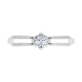 thumbnail image 3 of 1/2 Carat Round Diamond Solitaire Engagement Ring Band in 14K White Gold (Ring Size 10.5), 3 of 4