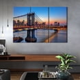 thumbnail image 3 of TISHIRON 3PCS Framed Canvas Wall Art Set,42"x28" NY City Skyline Panorama at Dusk Canvas Art Decor, 3 of 7